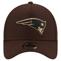 New England Patriots New Era Burnt Wood A-Frame 9FORTY Adjustable Hat - Dark Brown discount