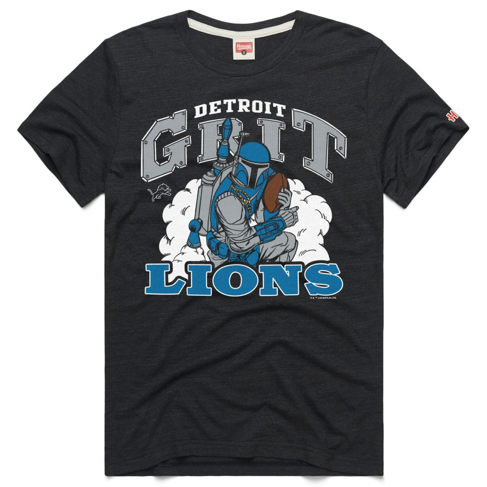 Detroit Lions Homage Unisex Star Wars x NFL Tri-Blend T-Shirt - Charcoal sale