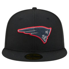 New England Patriots New Era Color Pop 59FIFTY Fitted Hat - Black on sale