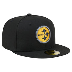 Pittsburgh Steelers New Era Color Pop 59FIFTY Fitted Hat - Black discount