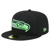 Seattle Seahawks New Era Color Pop 59FIFTY Fitted Hat - Black outlet