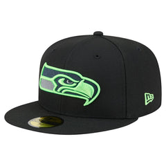 Seattle Seahawks New Era Color Pop 59FIFTY Fitted Hat - Black outlet