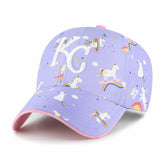 Kansas City Royals Girls Youth Unicorn Clean Up Adjustable Hat - Lavender | 47 brand
