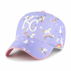 Kansas City Royals Girls Youth Unicorn Clean Up Adjustable Hat - Lavender | 47 brand