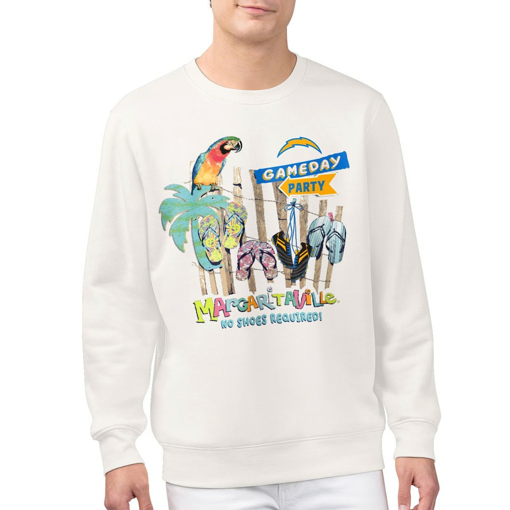 Los Angeles Chargers Margaritaville Gameday Party Fleece Sweatshirt - Cream cheap
