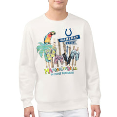 Indianapolis Colts Margaritaville Gameday Party Fleece Sweatshirt - Cream on sale