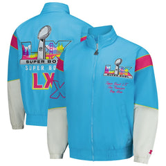 Super Bowl LX Starter The Gust Full-Zip Hooded Jacket - Light Blue outlet