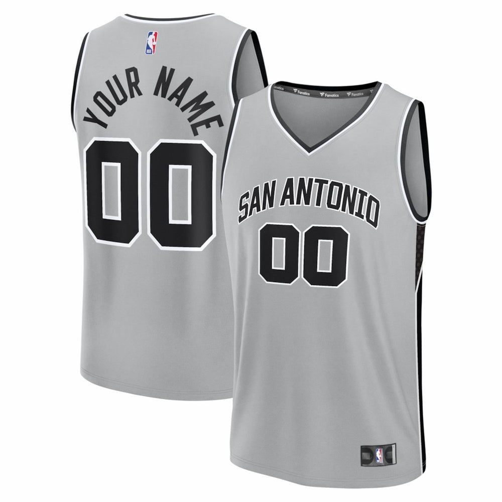 San Antonio Spurs Youth Fastbreak Custom Jersey - Statement Edition - Silver | Fanatics outlet