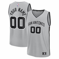 San Antonio Spurs Youth Fastbreak Custom Jersey - Statement Edition - Silver | Fanatics outlet