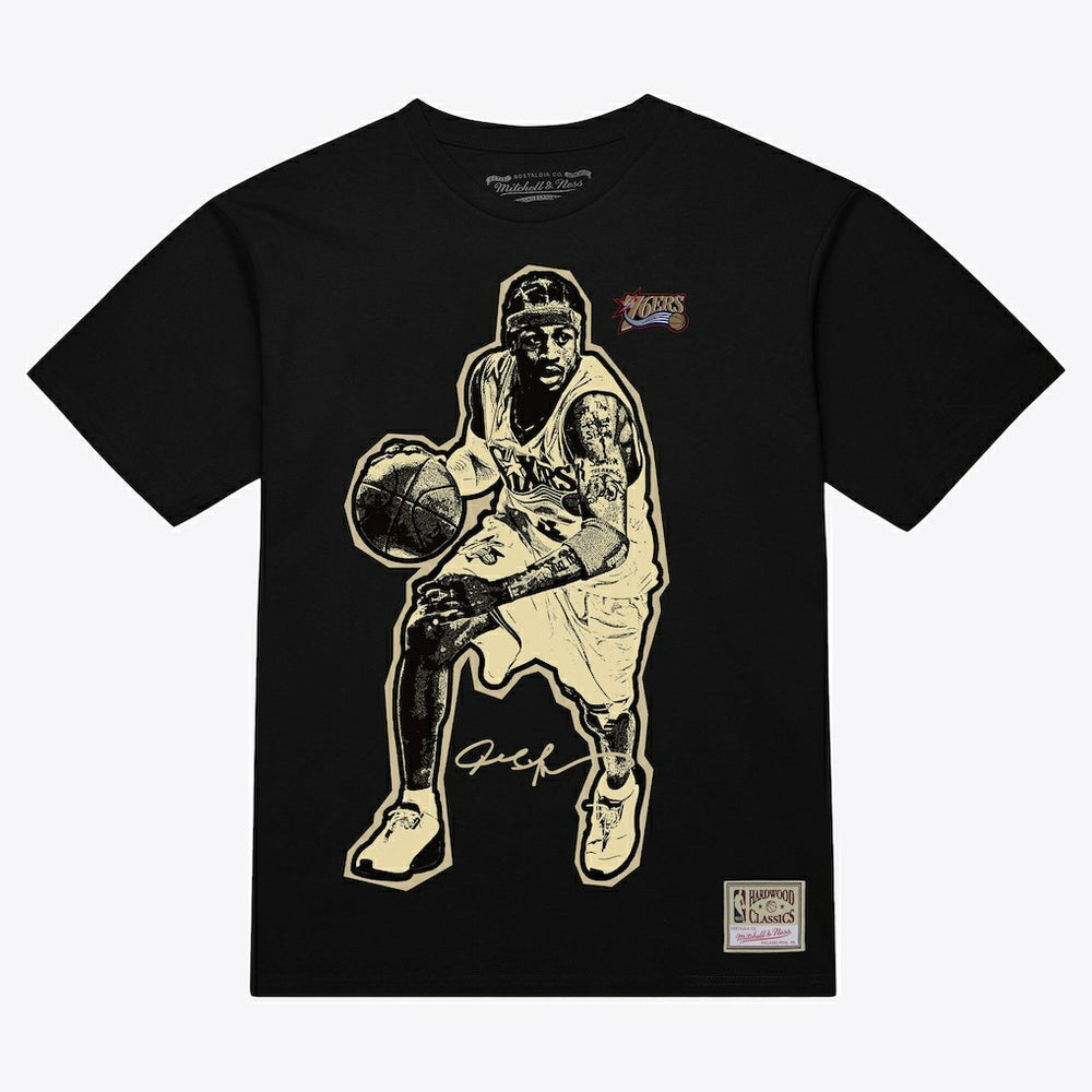 Allen Iverson Philadelphia 76ers Unisex Blockbuster Player Graphic T-Shirt - Black | Mitchell & Ness online
