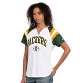 Green Bay Packers Starter Women's Game On Notch Neck T-Shirt - White online