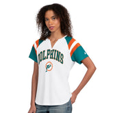 Miami Dolphins Starter Women's Game On Notch Neck T-Shirt - White online