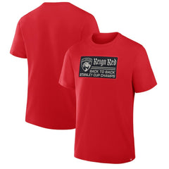 Florida Panthers Back-To-Back Stanley Cup Champions Reign Red T-Shirt Red