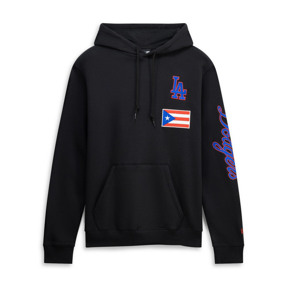 Los Angeles Dodgers Puerto Rico Country Flag Hoodie - Black | New Era