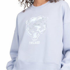 Chicago Bears Starter Women's Travel Pastels Boxy Fleece Sweatshirt - Light Blue on sale