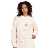 Minnesota Vikings Starter Women's Travel Pastels Boxy Fleece Sweatshirt - Cream sale