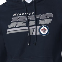 Winnipeg Jets Starter Logo Push Fleece Hoodie Navy