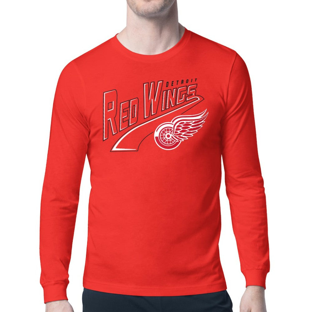Detroit Red Wings Starter Modern Tailsweep Long Sleeve T-Shirt Red