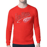 Detroit Red Wings Starter Modern Tailsweep Long Sleeve T-Shirt Red