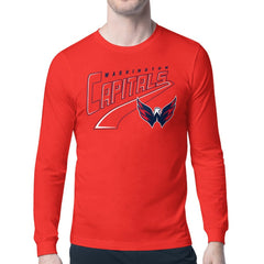 Washington Capitals Starter Modern Tailsweep Long Sleeve T-Shirt Red