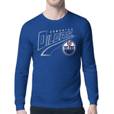 Edmonton Oilers Starter Modern Tailsweep Long Sleeve T-Shirt Royal