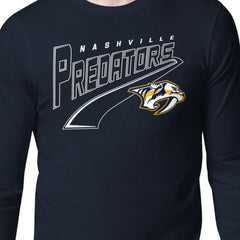 Nashville Predators Starter Modern Tailsweep Long Sleeve T-Shirt Navy