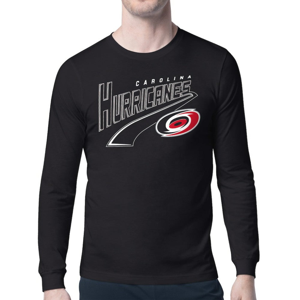 Carolina Hurricanes Starter Modern Tailsweep Long Sleeve T-Shirt Black