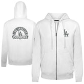 Los Angeles Dodgers Levelwear Podium Chenille Logo Full-Zip Hoodie - White