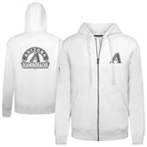 Arizona Diamondbacks Levelwear Podium Chenille Logo Full-Zip Hoodie - White