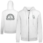Colorado Rockies Levelwear Podium Chenille Logo Full-Zip Hoodie - White