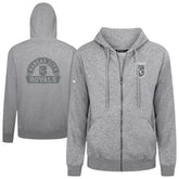 Kansas City Royals Levelwear Podium Chenille Logo Full-Zip Hoodie - Heather Gray