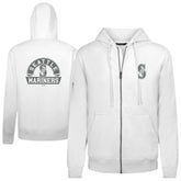 Seattle Mariners Levelwear Podium Banner Arch Full-Zip Hoodie - White