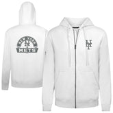 New York Mets Levelwear Podium Banner Arch Full-Zip Hoodie - White