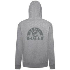 Chicago Cubs Levelwear Podium Banner Arch Full-Zip Hoodie - Heather Gray