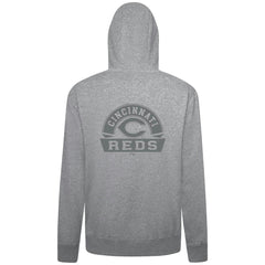 Cincinnati Reds Levelwear Podium Banner Arch Full-Zip Hoodie - Heather Gray