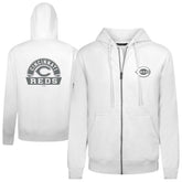 Cincinnati Reds Levelwear Podium Banner Arch Full-Zip Hoodie - White