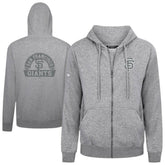 San Francisco Giants Levelwear Podium Banner Arch Full-Zip Hoodie - Heather Gray