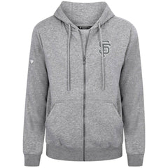 San Francisco Giants Levelwear Podium Banner Arch Full-Zip Hoodie - Heather Gray