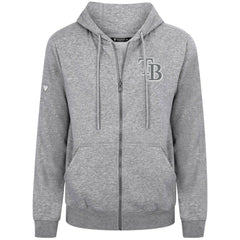 Tampa Bay Rays Levelwear Podium Banner Arch Full-Zip Hoodie - Heather Gray