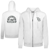 Tampa Bay Rays Levelwear Podium Banner Arch Full-Zip Hoodie - White
