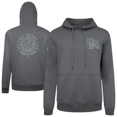 Miami Marlins Levelwear Podium Grain Hoodie - Gray