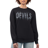 New Jersey Devils G-III 4Her by Carl Banks Women's Metallic Drop Printed Fleece Sweatshirt Black