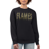 Calgary Flames G-III 4Her by Carl Banks Women's Metallic Drop Printed Fleece Sweatshirt Black