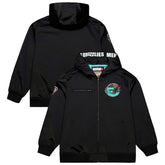 Memphis Grizzlies Hardwood Classics Nights Walk the Tunnel Satin Bomber Full-Snap Hooded Jacket - Black | Mitchell & Ness online