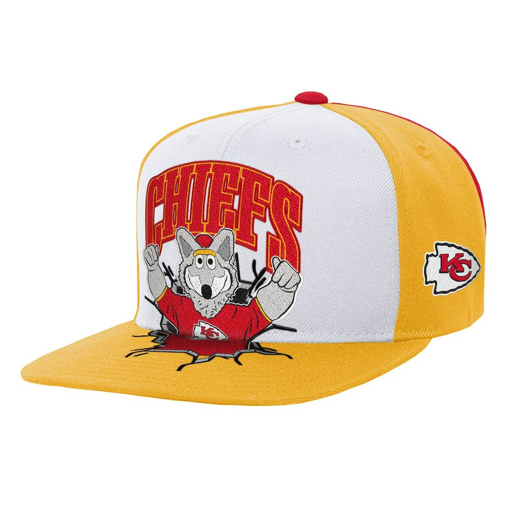 Kansas City Chiefs Youth Team Mascot Snapback Hat - White discount