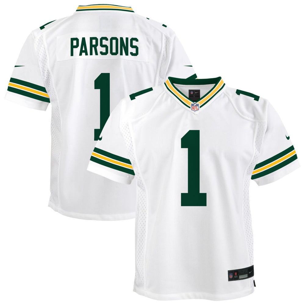 Micah Parsons Green Bay Packers Youth White Game Jersey - White | Nike outlet