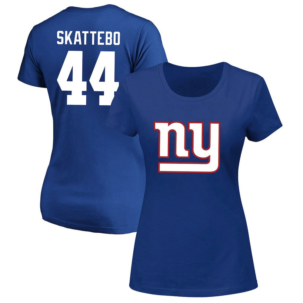 Cam Skattebo New York Giants Women's Plus Size Name & Number Scoop Neck T-Shirt - Royal outlet