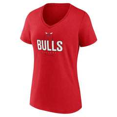 Chicago Bulls Women's Center Court Name & Number Custom V-Neck T-Shirt sale - Red on sale