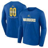 Golden State Warriors Center Court Name & Number Custom Long Sleeve T-Shirt sale - Royal sale