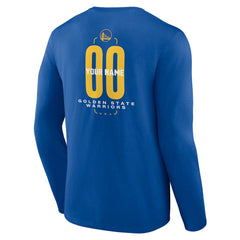 Golden State Warriors Center Court Name & Number Custom Long Sleeve T-Shirt sale - Royal sale